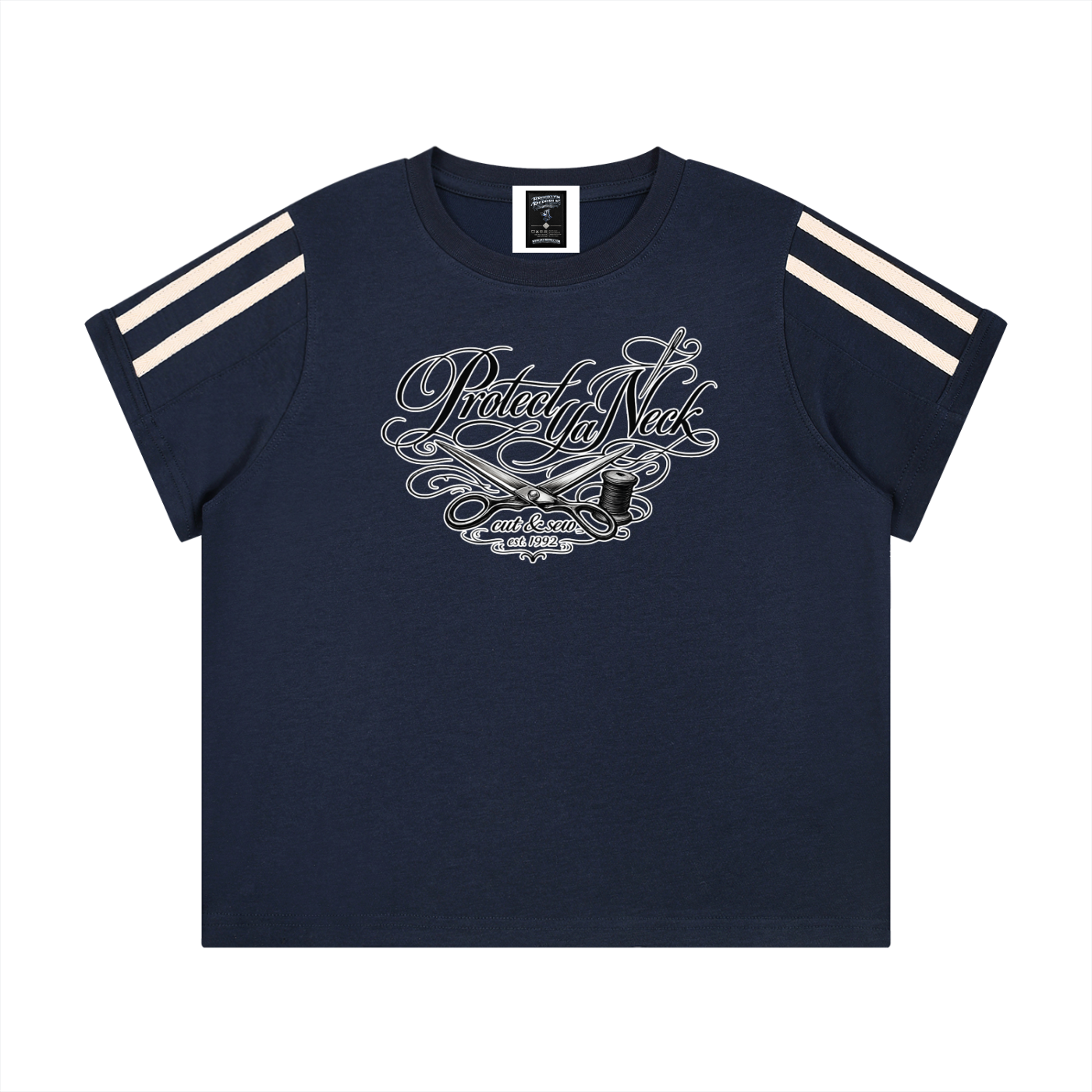 PYN™ x BKRP™ "Cut & Sew" Women's Varsity Stripe T-Shirt