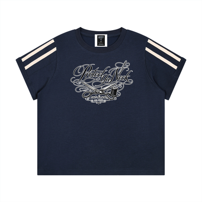 PYN™ x BKRP™ "Cut & Sew" Women's Varsity Stripe T-Shirt