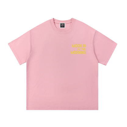 PYN™ "Mook in the Morning" Embroidered Cotton T-Shirt