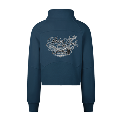 PYN™ x BKRP™ "Cut & Sew" Cropped Half-Zip Sweatshirt