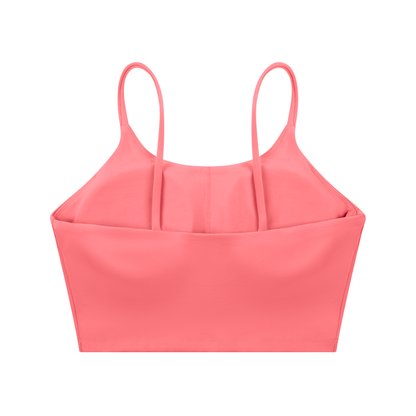 "STAY TRUE" Spaghetti Strap Yoga Sports Bra