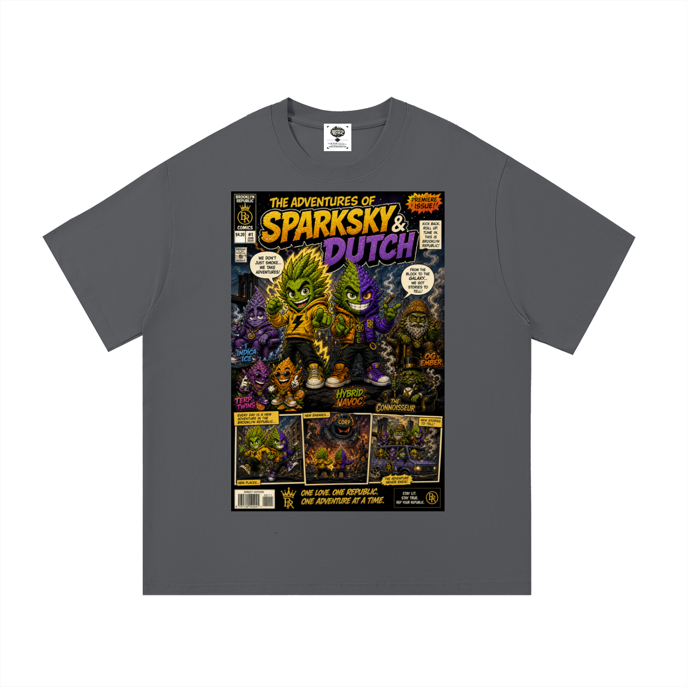 "The Adventures of Sparksky & Dutch" Cotton T-Shirt