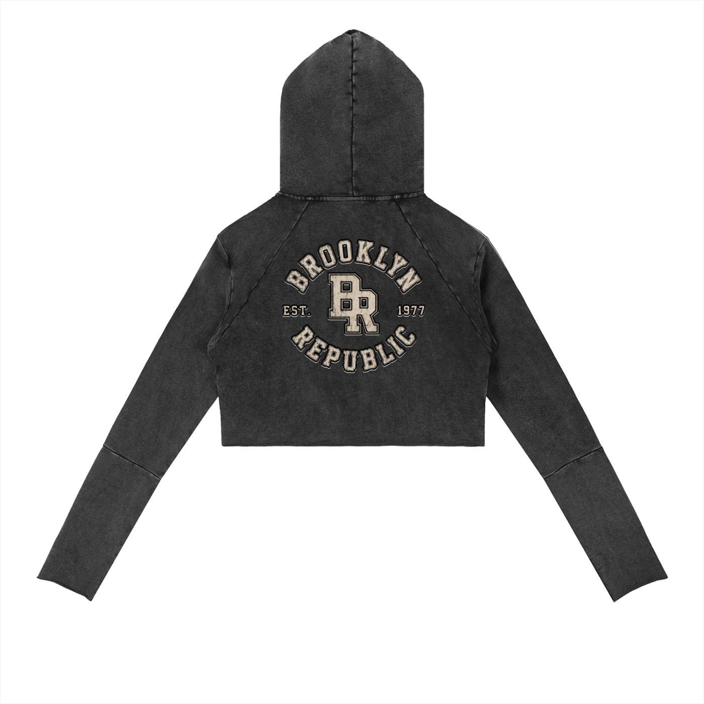 Essential Vintage Washed Raw Edge Hoodie