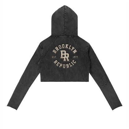 Essential Vintage Washed Raw Edge Hoodie