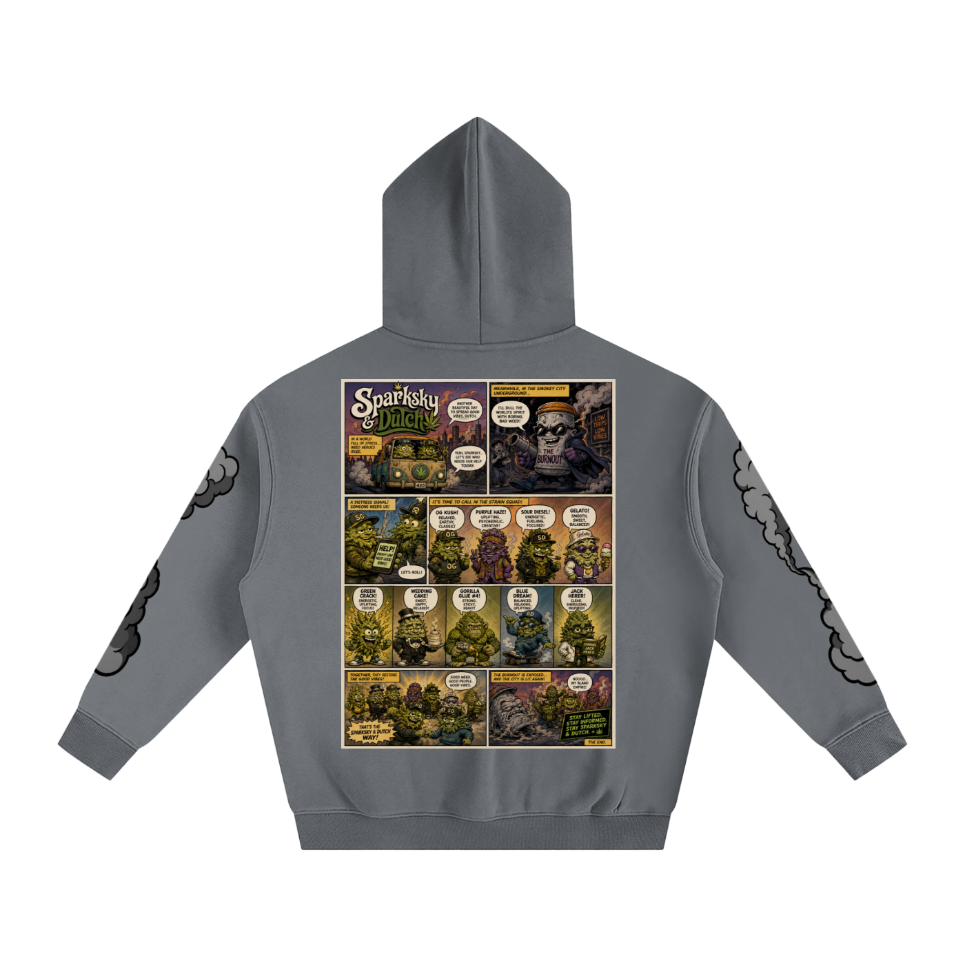 "Sparksky & Dutch" Oversize Fleeced Hoodie