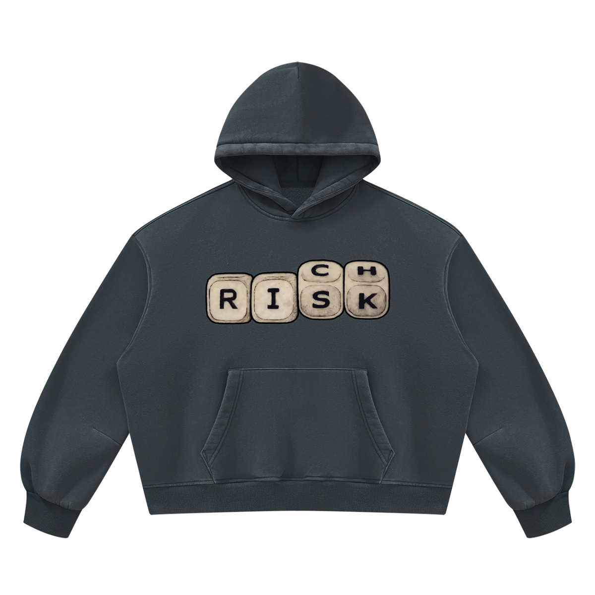 "Double Entendre" Vintage Wash Boxy Fleece Hoodie