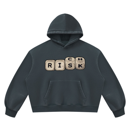 "Double Entendre" Vintage Wash Boxy Fleece Hoodie
