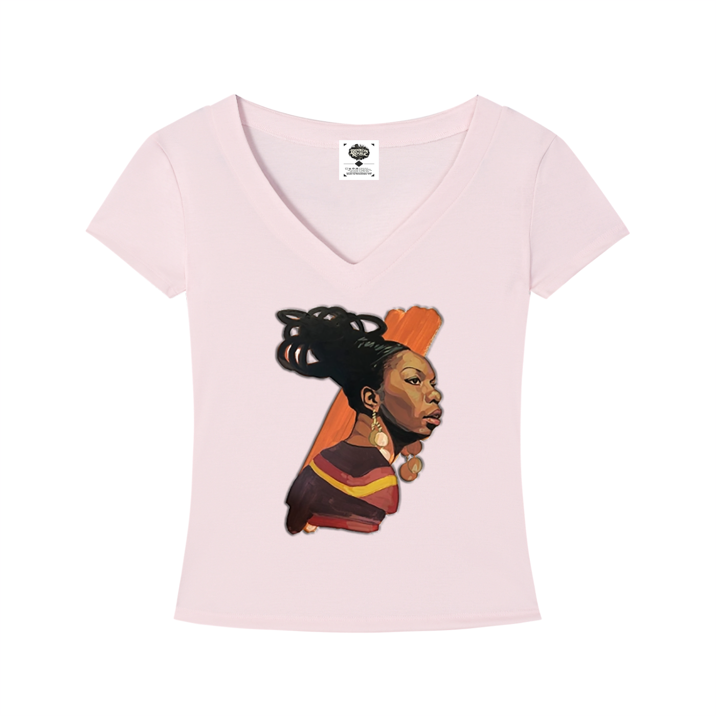"NINA" Tencel Slim Fit V-Neck T-Shirt