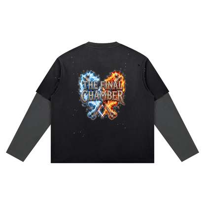 PYN™ "The Final Chamber" Vintage Wash Distressed Layer T-Shirt