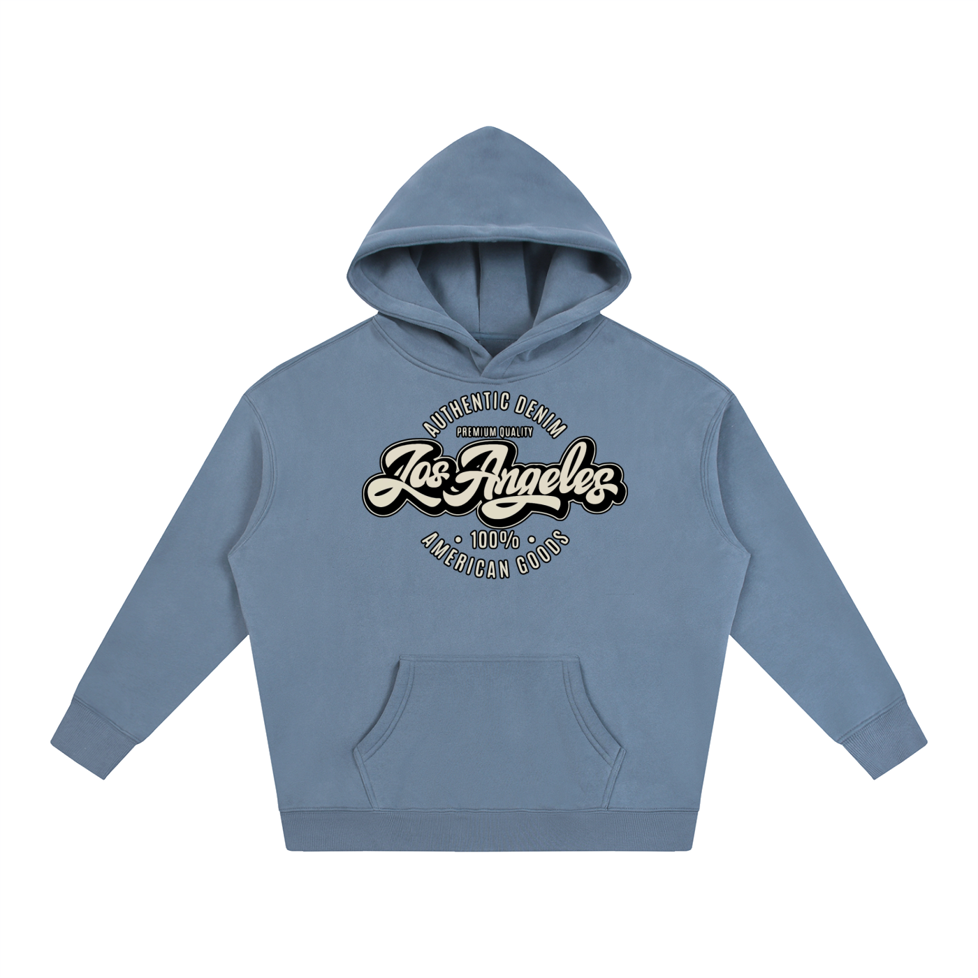 “LA Denim Mfg.” Oversize Fleeced Hoodie