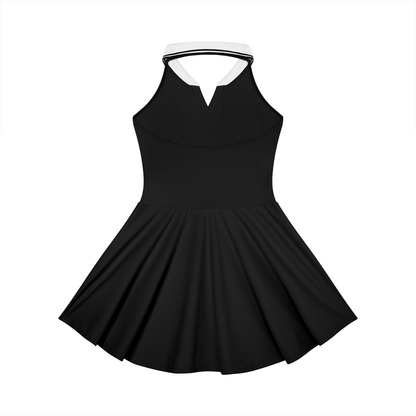 "Brooklyn Republic Essentials" Women's Collared Halter A-Line Tennis Dress