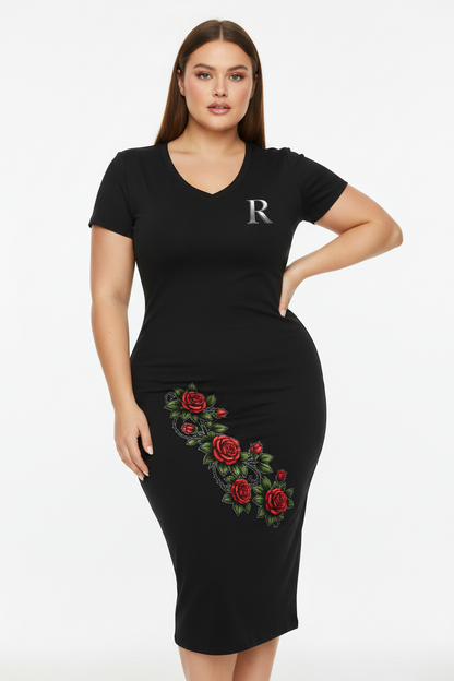 "REPUBLIC™ " All Love Women's V-Neck Short Sleeve Maxi Dress