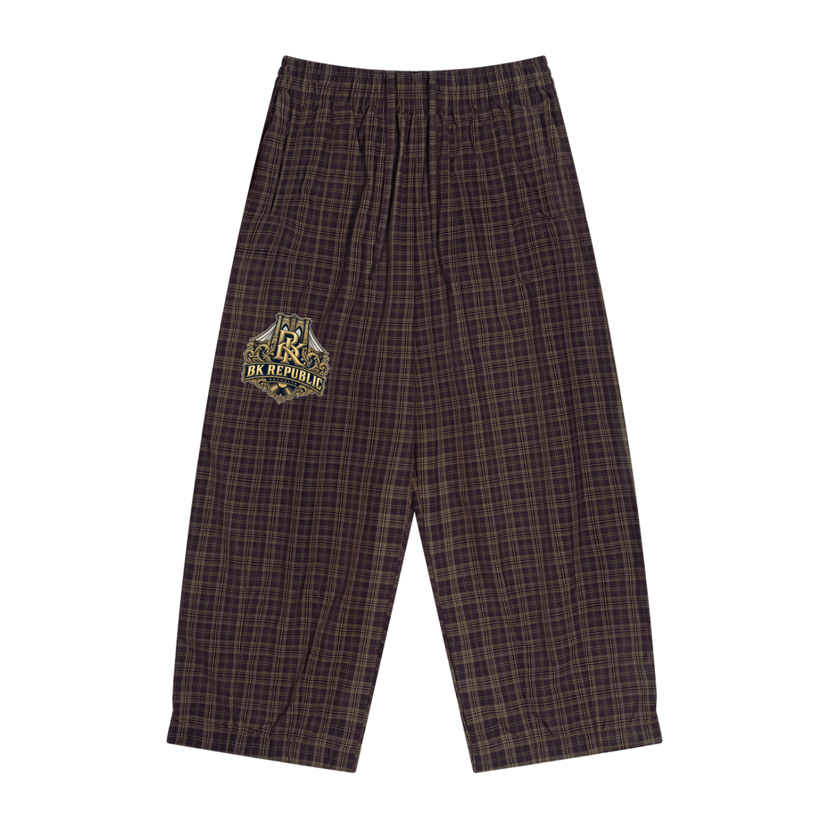 Brooklyn Republic Essentials™ "Da Boom Bap"  Plaid Wide Leg & Jogger Set