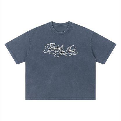 PYN™ x BKRP™  "PYN Official" Vintage Wash Boxy T-Shirt