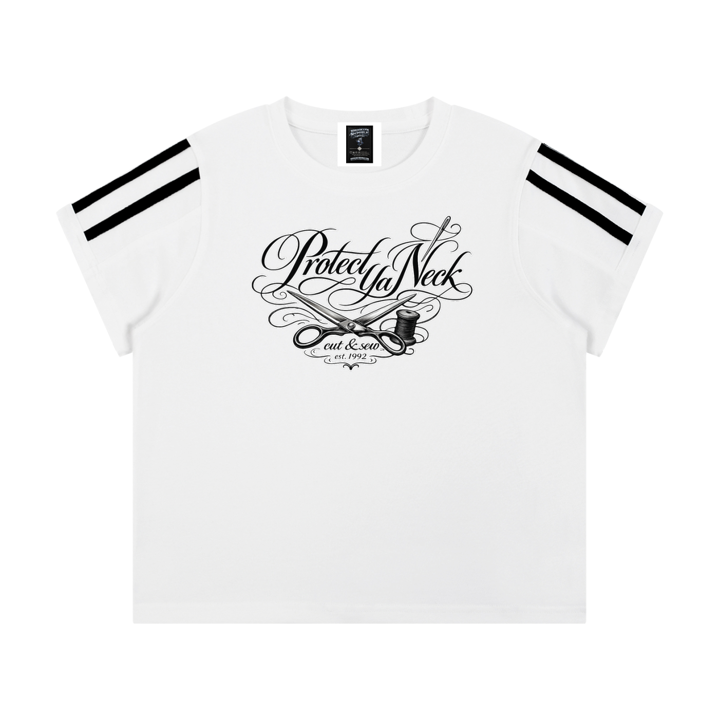 PYN™ x BKRP™ "Cut & Sew" Women's Varsity Stripe T-Shirt