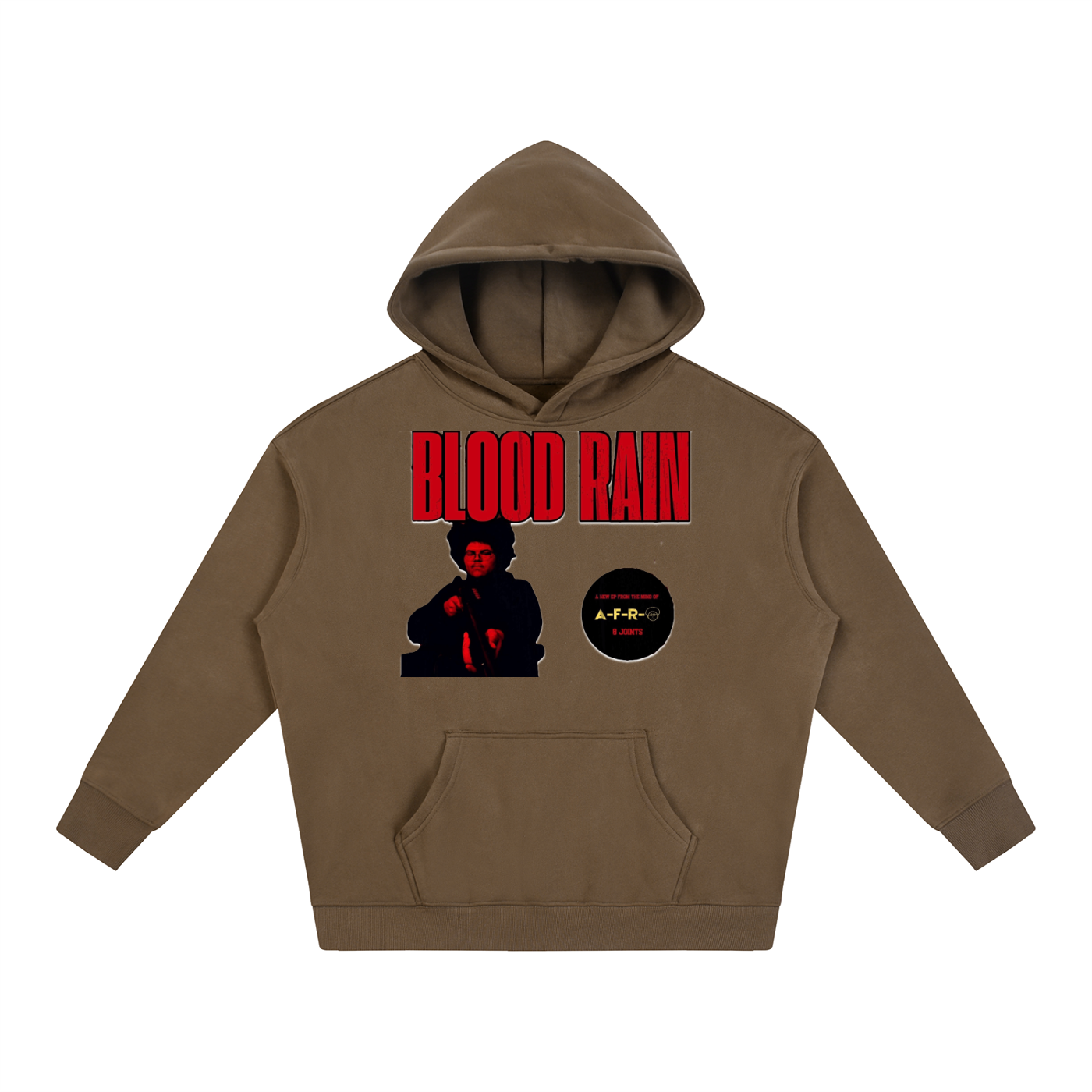 "Blood Rain" Oversize Fleeced Hoodie
