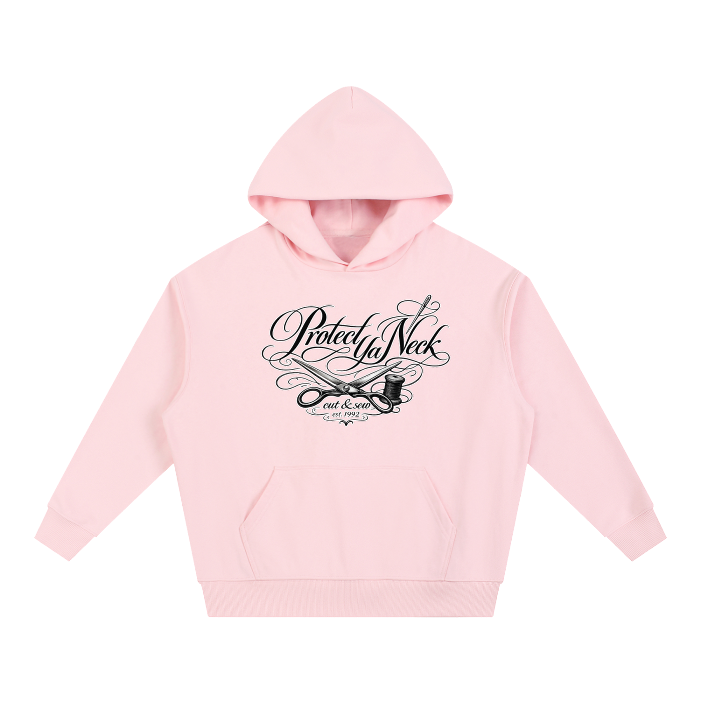 PYN™ x BKRP™ "Cut & Sew" Essential Boxy Heavyweight Drop-Shoulder Hoodie