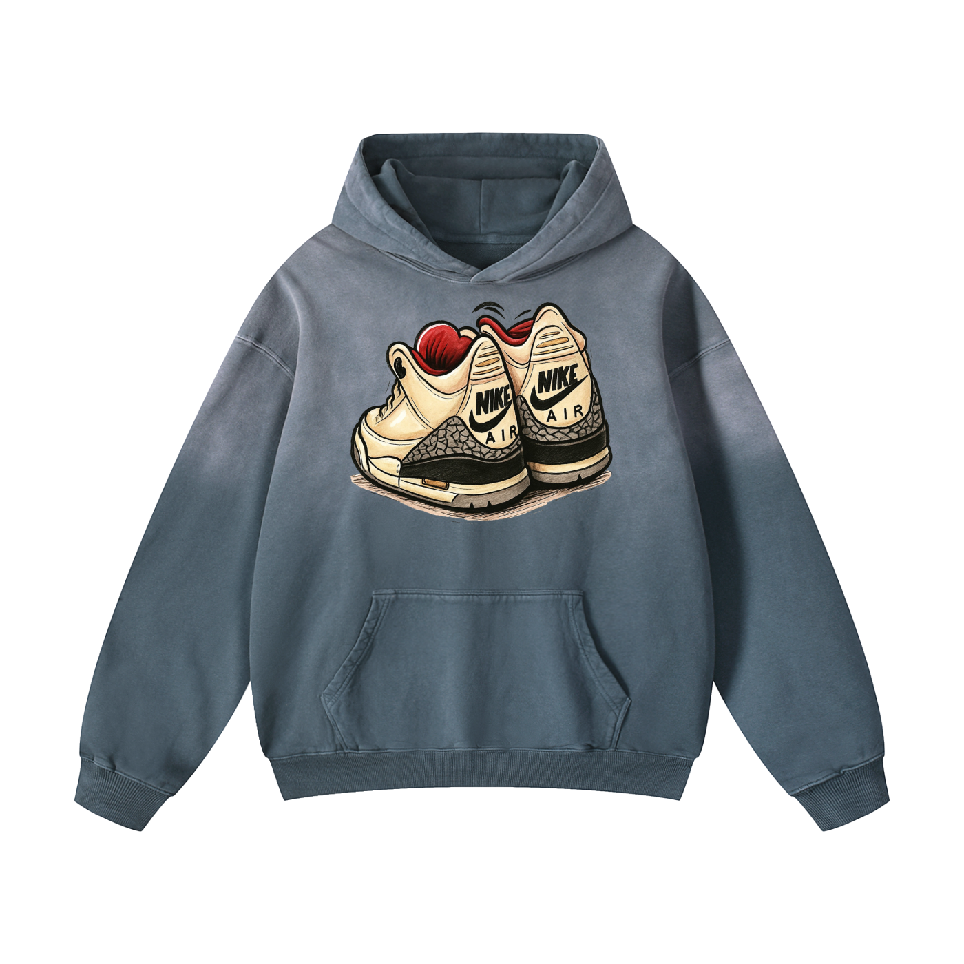 "AJ 3" Heavyweight Sunfade Oversized Hoodie