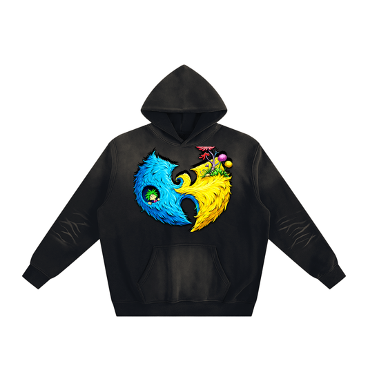 "Wally Champ" Sunfade Fleeced Hoodie