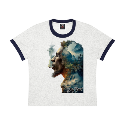"Gravity of His Presence" Women's Sorona Ringer T-Shirt