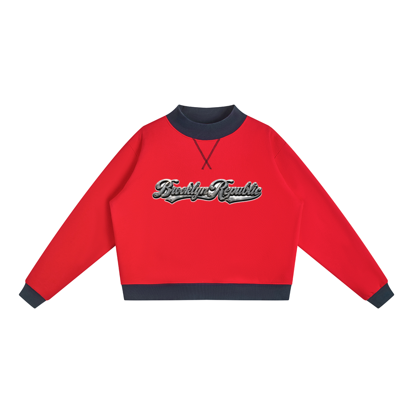 Brooklyn Republic Essentials™ Women’s Mock Neck Crewneck Sweatshirt