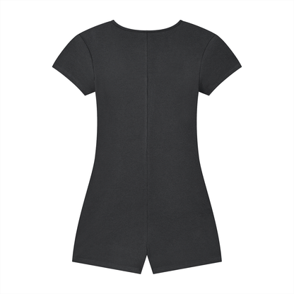 Women's Dual-Function Cape Tie-Waist Romper