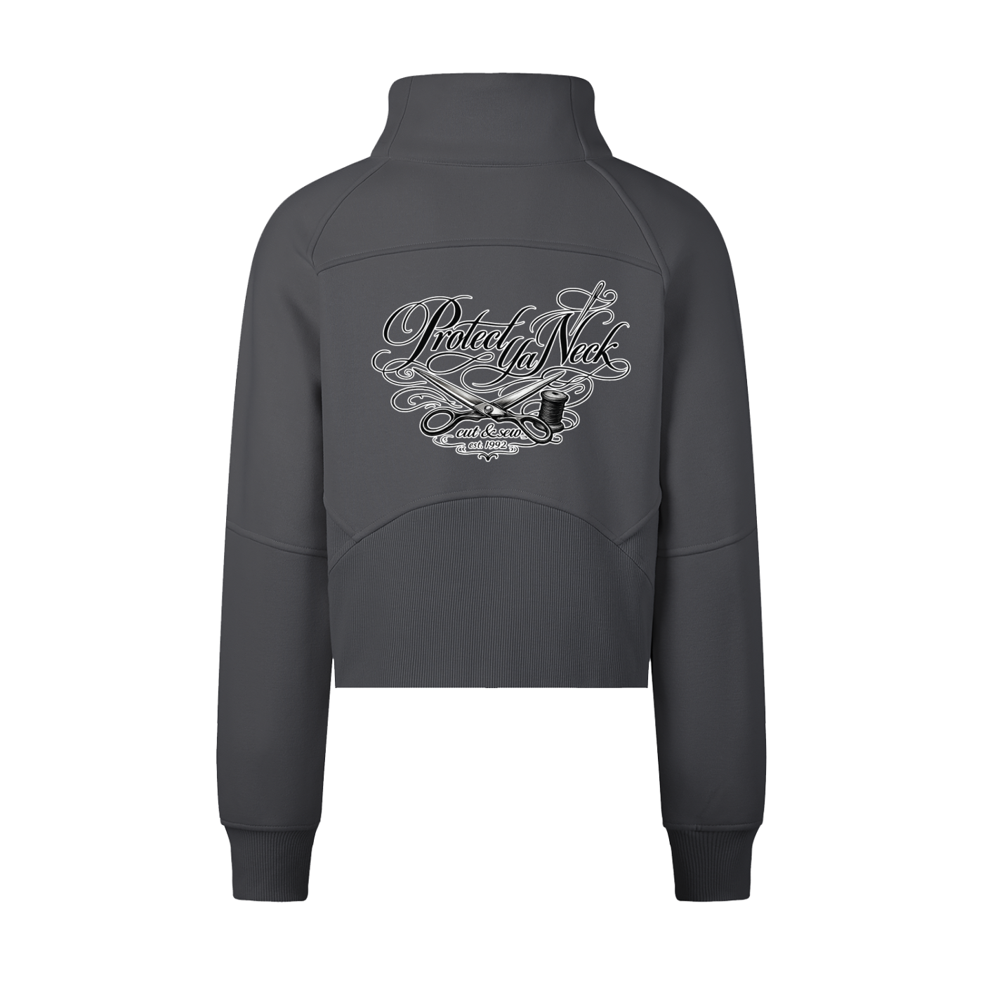 PYN™ x BKRP™ "Cut & Sew" Cropped Half-Zip Sweatshirt