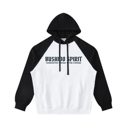 "Bushido" Color-Block Raglan Sleeve Hoodie