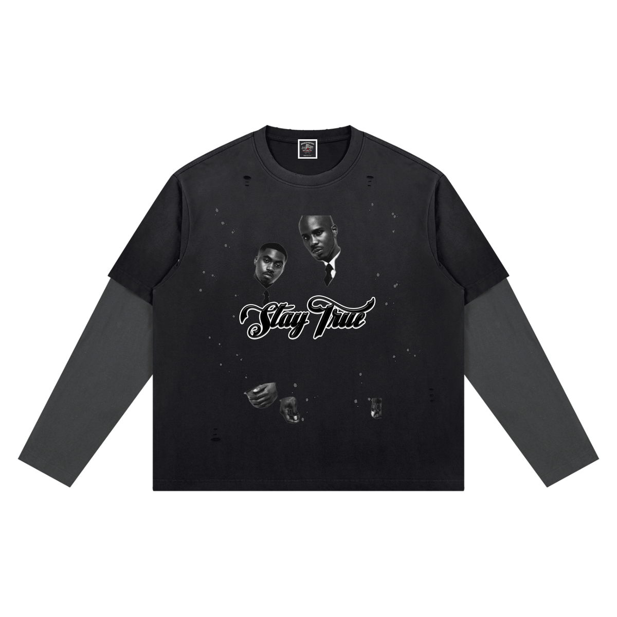"BELLY Of The Beast" Vintage Wash Distressed Layer T-Shirt