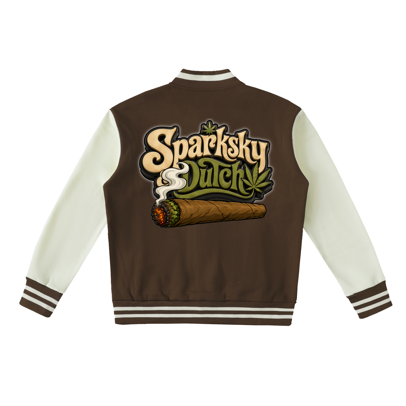 "Sparksky & Dutch" Two-Tone Fleeced Varsity Jacket