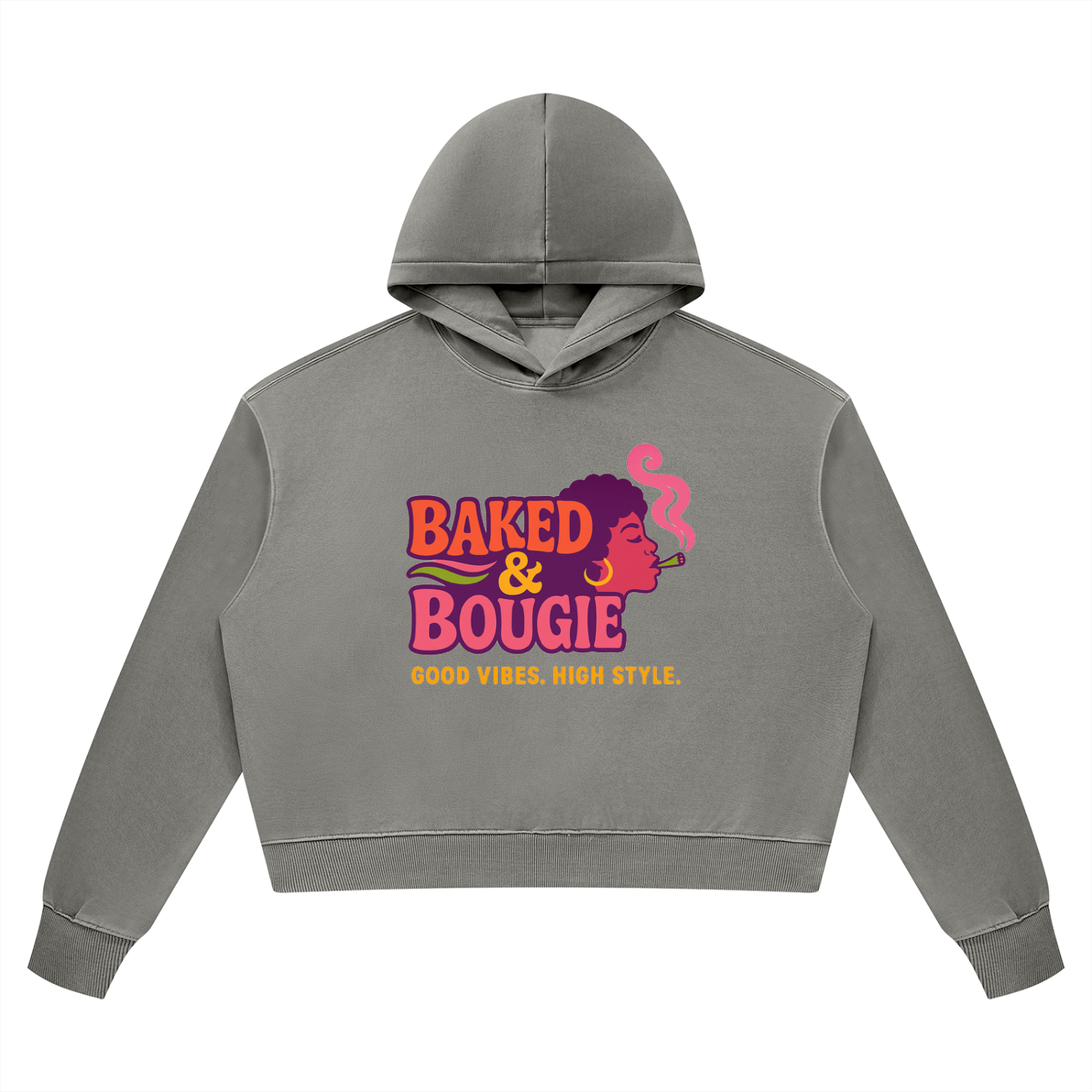 "Baked & Bougie" Women’s Vintage Wash Heavyweight Hoodie