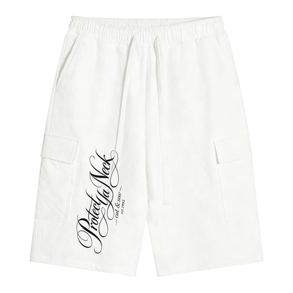 PYN™ x BKRP™ "Cut& Sew" Drawstring Cargo Shorts