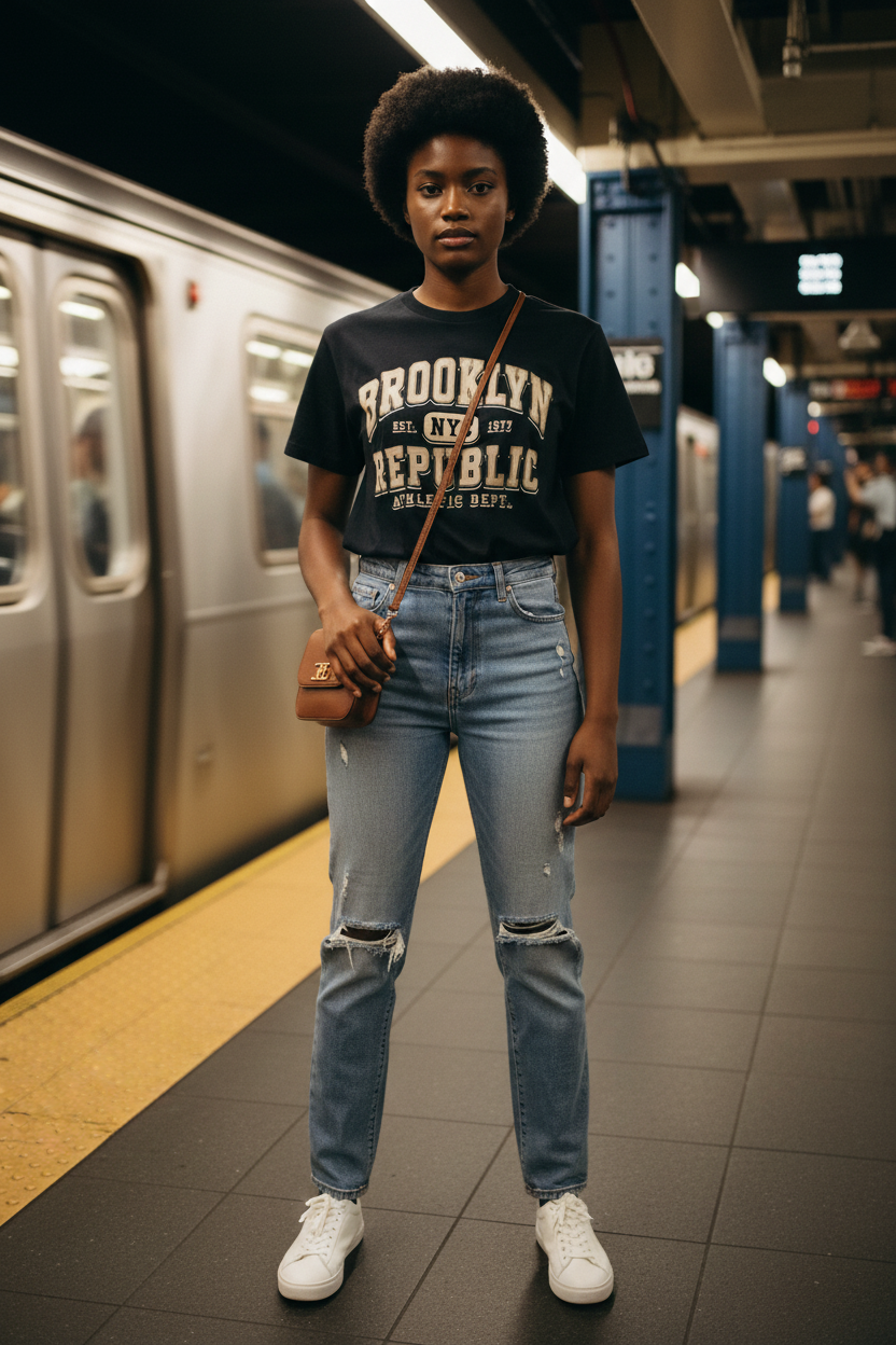 Brooklyn Republic essentials™ Essential Standard Shoulder T-Shirt