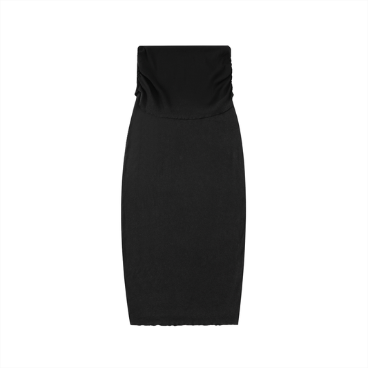 Women's Dyed Washed Straight Hip-Hugging Slim Maxi Skirt