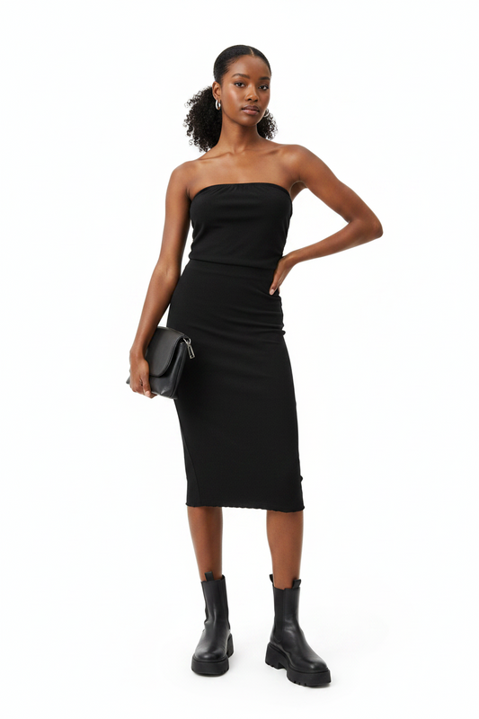 Brooklyn Republic Essentials™ Women's Dyed Washed Straight Hip-Hugging Slim Maxi Skirt