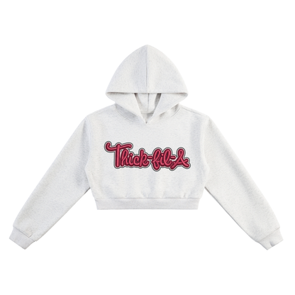 Taya Marie™ "Thick-Fil-A" Cropped Hoodie