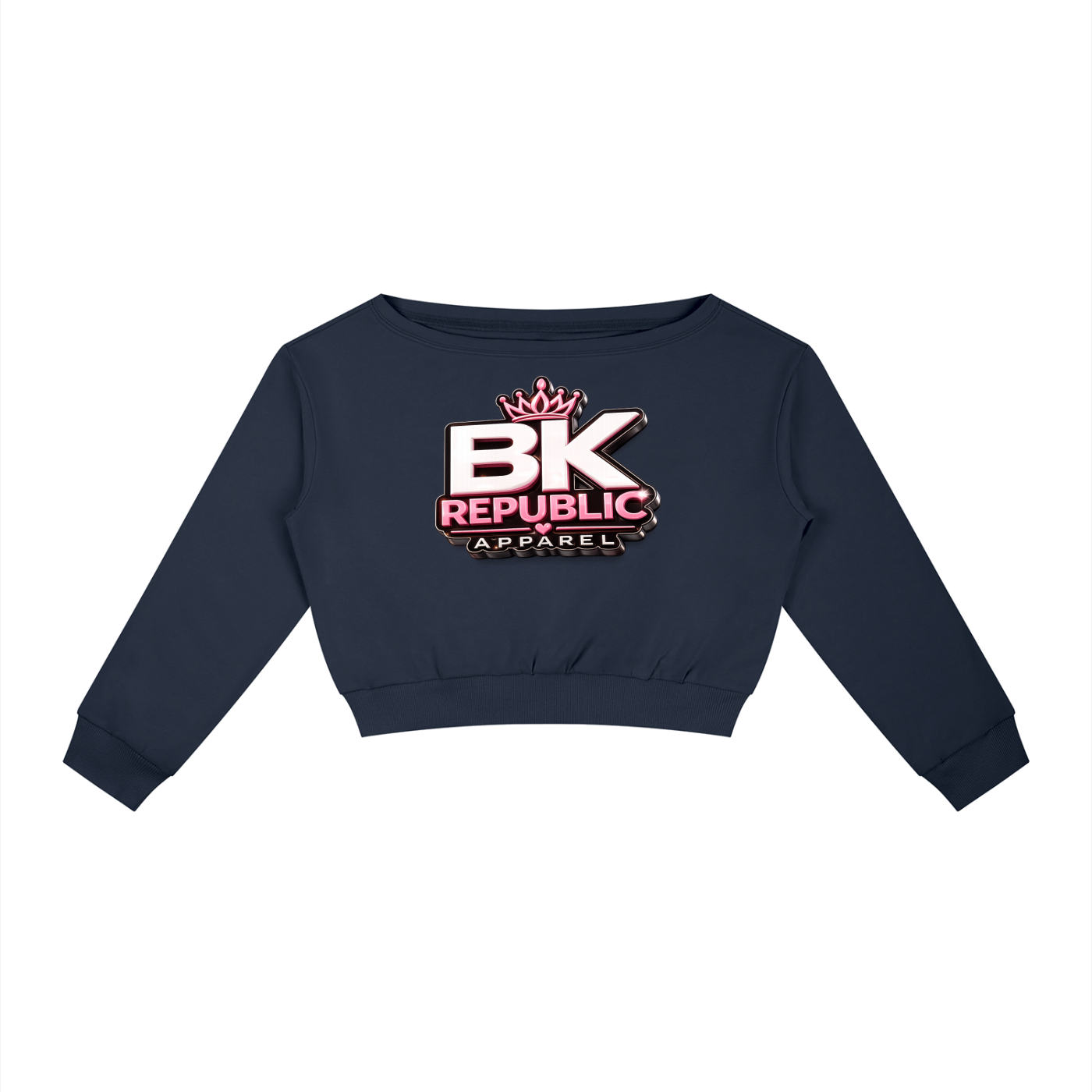 Brooklyn Republic Essentials™ "Block Party" Women's Off-Shoulder Sweatshirt