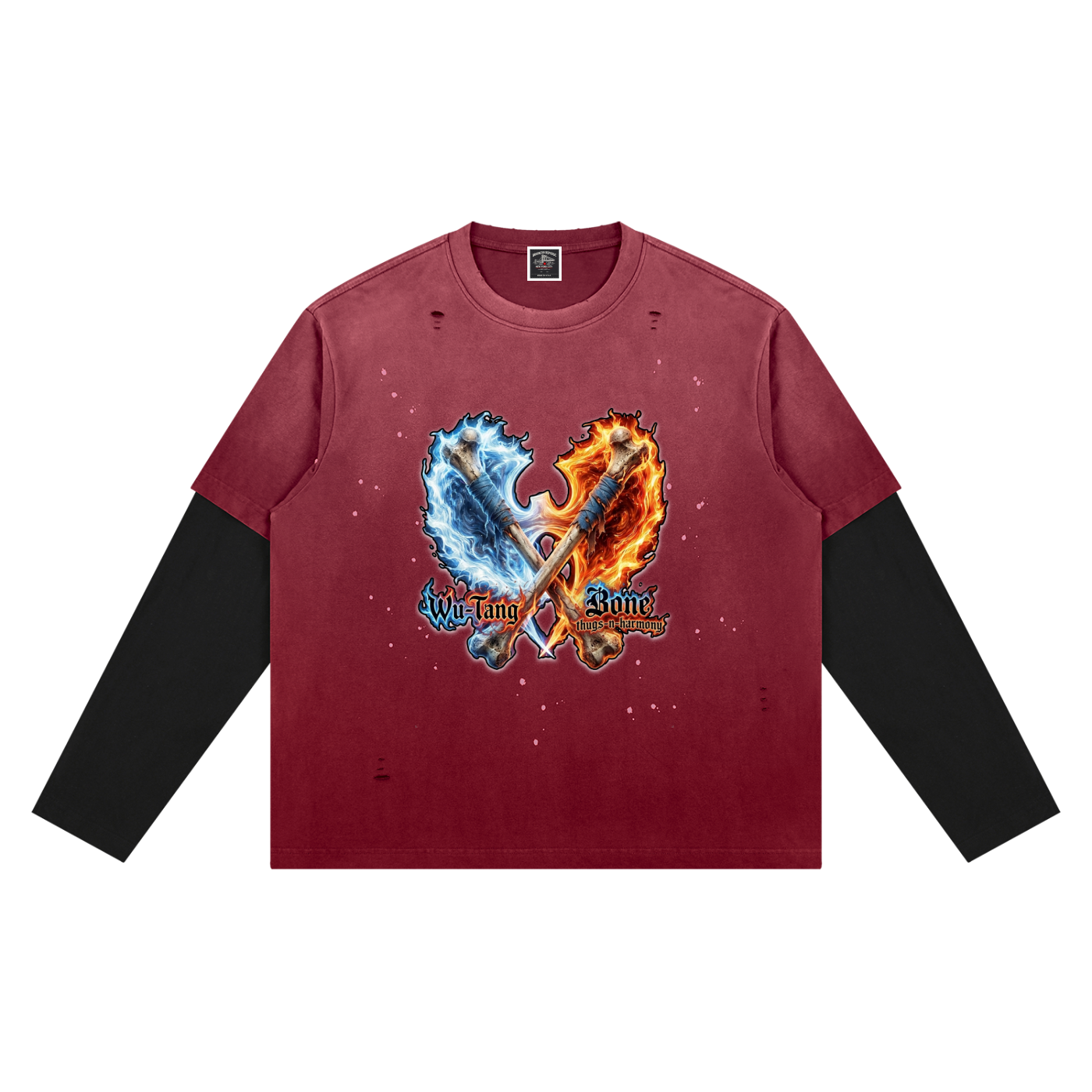 PYN™ "The Final Chamber" Vintage Wash Distressed Layer T-Shirt