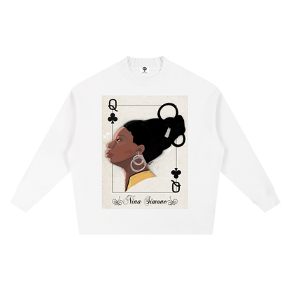"Queens Gambit" Knitted Round Neck Oversize Sweatshirt
