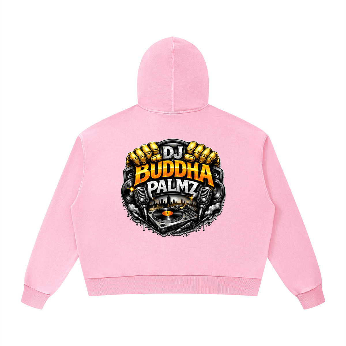 Basement Kemist™ “Buddha Palmz” Mineral Wash Boxy Full-Zip and Pullover Set
