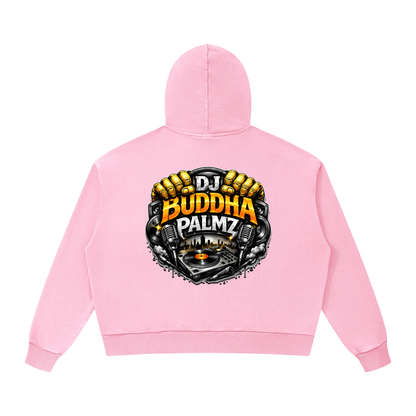 Basement Kemist™ “Buddha Palmz” Mineral Wash Boxy Full-Zip and Pullover Set