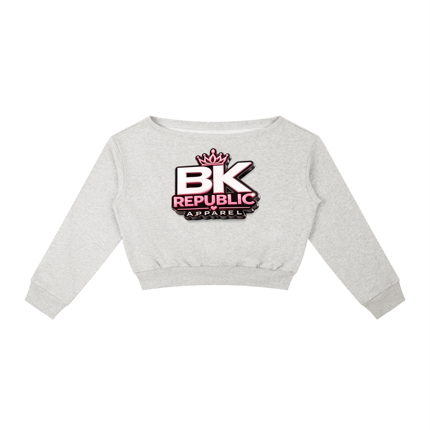 Brooklyn Republic Essentials™ "Block Party" Women's Off-Shoulder Sweatshirt