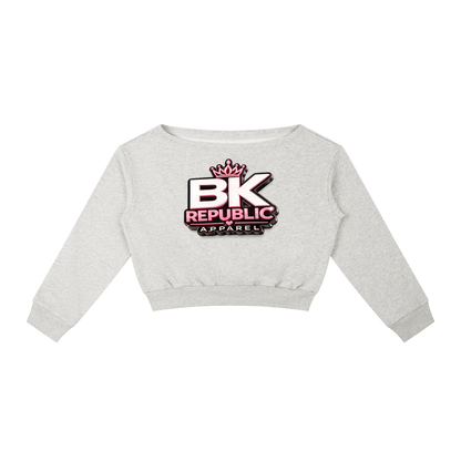 Brooklyn Republic Essentials™ "Block Party" Women's Off-Shoulder Sweatshirt