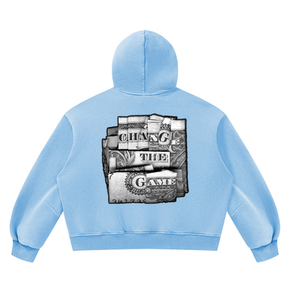 "Double Entendre" Vintage Wash Boxy Fleece Hoodie