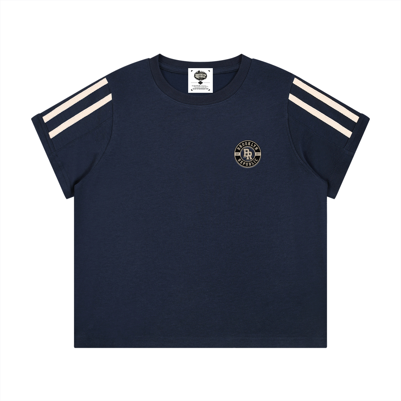"Brooklyn Republic Essentials" Women's Varsity Stripe T-Shirt