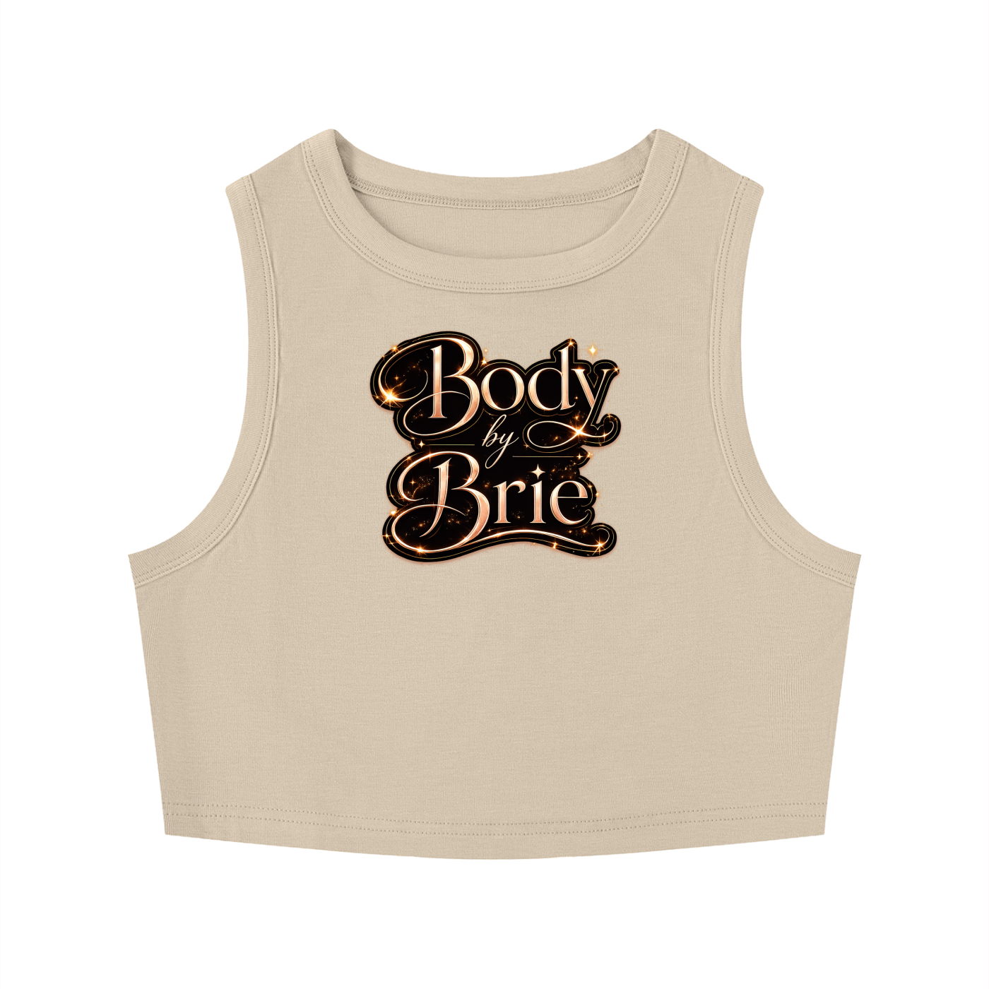 "Body by Brie" Tight Crewneck Crop Tank Top