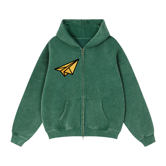 "DREAM CHASERS™ " Full-Zip Boxy Fleece Hoodie