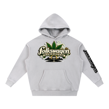 "Folkswagen" Snow Wash Fleece Oversize Hoodie
