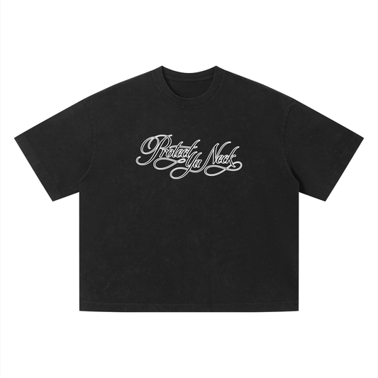 PYN™ x BKRP™  "PYN Official" Vintage Wash Boxy T-Shirt