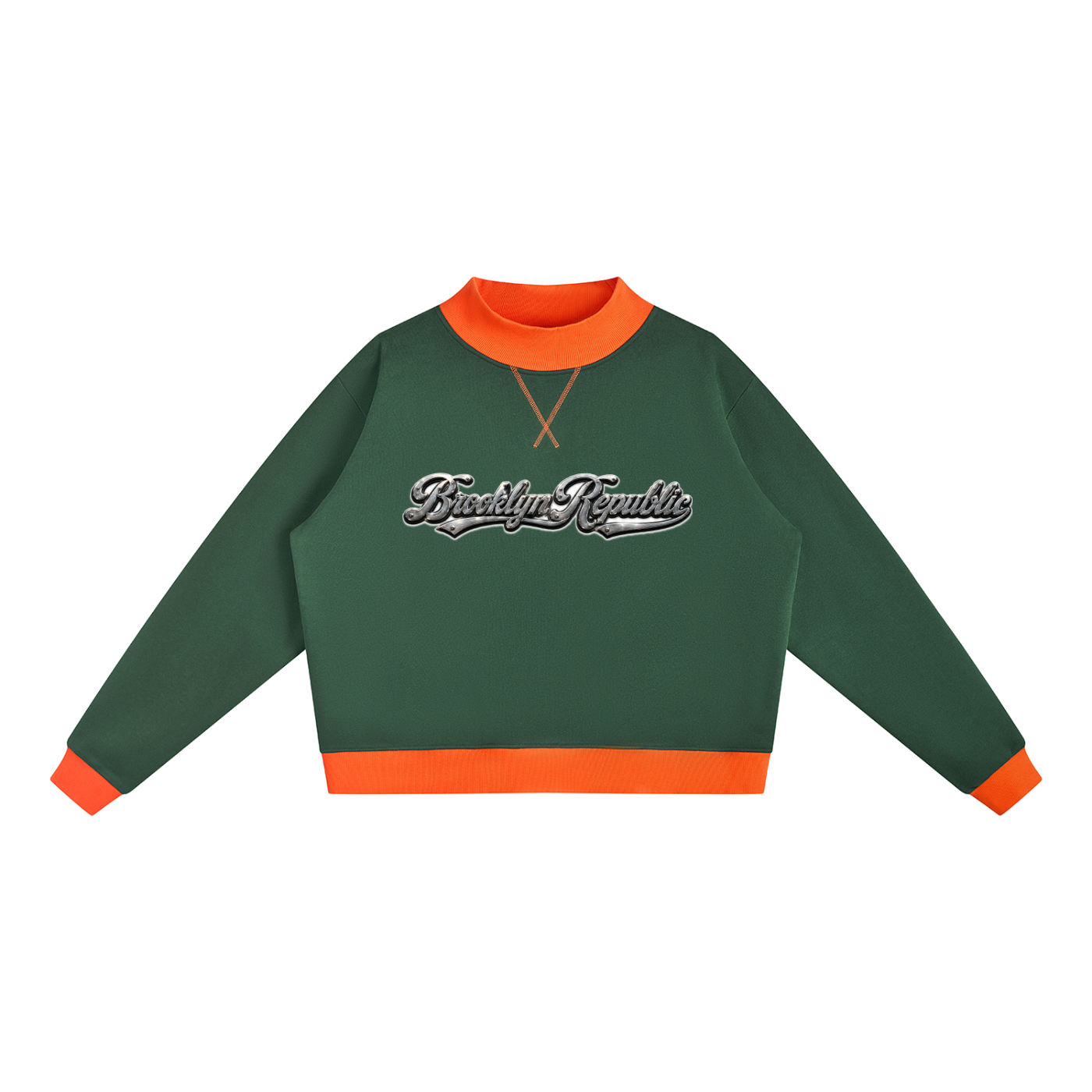 Brooklyn Republic Essentials™ Women’s Mock Neck Crewneck Sweatshirt